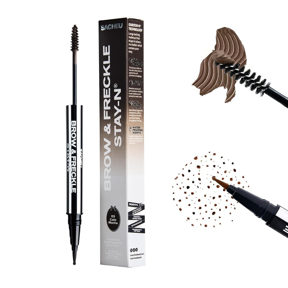 image:imageSacheu Brow amp Freckle STAYN 2in1 Brow Gel amp Freckle Pen Blonde RoastCafe Mocha