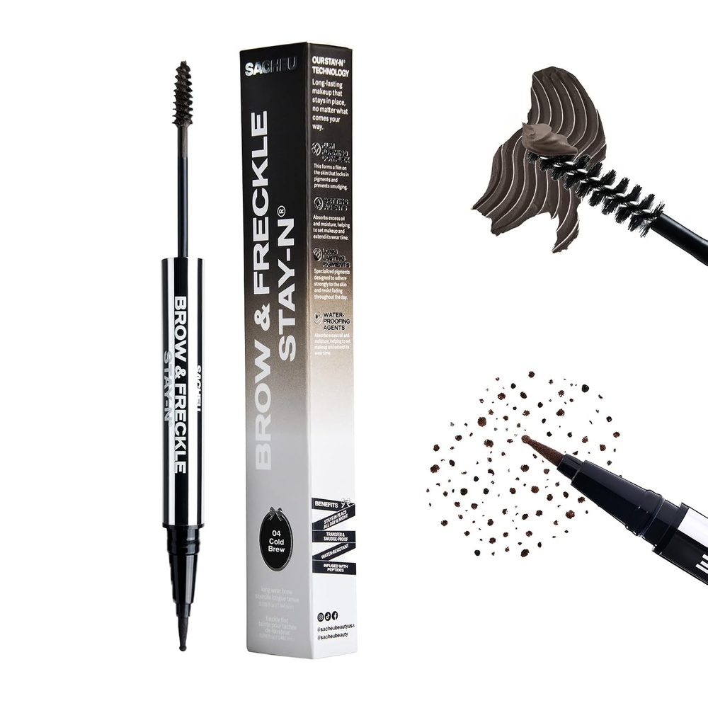 image:imageSacheu Brow amp Freckle STAYN 2in1 Brow Gel amp Freckle Pen Blonde RoastCold Brew